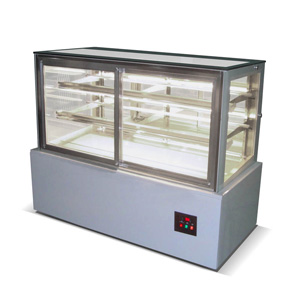 Ángulo recto vitrina refrigerador para pasteles