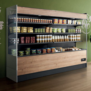 Grano de madera mural refrigerado para