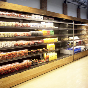 Grano de madera mural refrigerado para